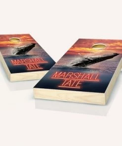 Skip's Garage Breaching Whale Cornhole Board Set, Includes 2 Boards, 8 Bags + Optional Accessories -Lawn Games Sales unnamed file 1009