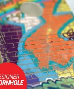 Skip's Garage Graffiti Freedom Cornhole Board Set, Includes 2 Boards, 8 Bags + Optional Accessories