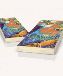 Skip's Garage Graffiti Freedom Cornhole Board Set, Includes 2 Boards, 8 Bags + Optional Accessories -Lawn Games Sales unnamed file 1067