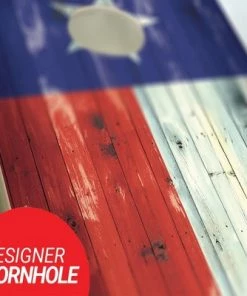 Skip's Garage Texas State Flag Distressed Cornhole Board Set, Includes 2 Boards, 8 Bags + Optional Accessories