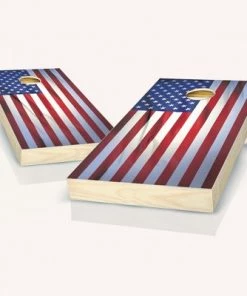 Skip's Garage American Flag Wavy Cornhole Board Set, Includes 2 Boards, 8 Bags + Optional Accessories -Lawn Games Sales unnamed file 1224