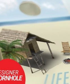 Skip's Garage Life's a Beach Cornhole Board Set, Includes 2 Boards, 8 Bags + Optional Accessories