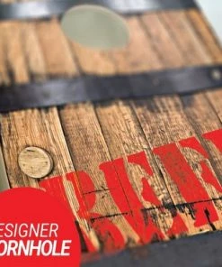 Skip's Garage Beer Barrel Cornhole Board Set, Includes 2 Boards, 8 Bags + Optional Accessories