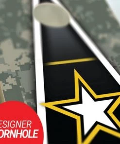 Skip's Garage US Army Cornhole Board Set, Includes 2 Boards, 8 Bags + Optional Accessories