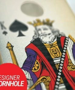 Skip's Garage King of Spades Cornhole Board Set, Includes 2 Boards, 8 Bags + Optional Accessories