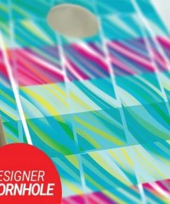 Skip's Garage Cool Wave Cornhole Board Set, Includes 2 Boards, 8 Bags + Optional Accessories