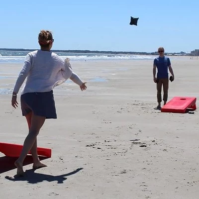 Driveway Games All Weather Corntoss Cornhole Bean Bag Game Set for Outdoor Indoor Kid and Adult Family Fun with 2 Target Boards and 8 Bean Bags, Red 6 Driveway Games All Weather Corntoss Cornhole Bean Bag Game Set for Outdoor Indoor Kid and Adult Family Fun with 2 Target Boards and 8 Bean Bags, Red - Image 4