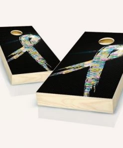 Skip's Garage Cancer Support Cornhole Board Set, Includes 2 Boards, 8 Bags + Optional Accessories -Lawn Games Sales unnamed file 1644