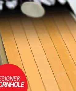 Skip's Garage Bowling Lane Cornhole Board Set, Includes 2 Boards, 8 Bags + Optional Accessories