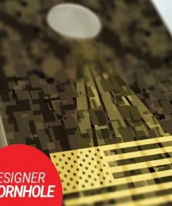 Skip's Garage Armed America Cornhole Board Set, Includes 2 Boards, 8 Bags + Optional Accessories