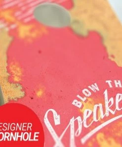 Skip's Garage Blow The Speakerse Cornhole Board Set, Includes 2 Boards, 8 Bags + Optional Accessories