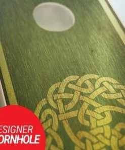 Skip's Garage Celtic Knot Cornhole Board Set, Includes 2 Boards, 8 Bags + Optional Accessories