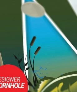 Skip's Garage Fish Cornhole Board Set, Includes 2 Boards, 8 Bags + Optional Accessories