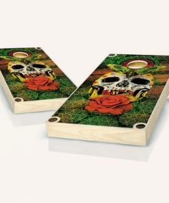 Skip's Garage Skull Attire Cornhole Board Set, Includes 2 Boards, 8 Bags + Optional Accessories -Lawn Games Sales unnamed file 2022
