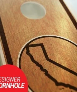 Skip's Garage California State Cornhole Board Set, Includes 2 Boards, 8 Bags + Optional Accessories