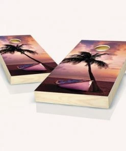 Skip's Garage Docked in Paradise Cornhole Board Set, Includes 2 Boards, 8 Bags + Optional Accessories -Lawn Games Sales unnamed file 2118