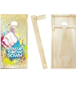 Skip's Garage Toss Up Throw Down Cornhole Board Set, Includes 2 Boards, 8 Bags + Optional Accessories