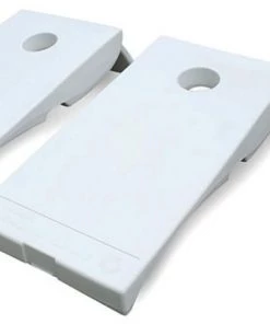 Driveway Games All Weather Corntoss Cornhole Toss Game Set for Outdoor Indoor Kid and Adult Family Fun with 2 Target Boards and 8 Bean Bags, White