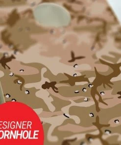 Skip's Garage Desert Camo Cornhole Board Set, Includes 2 Boards, 8 Bags + Optional Accessories