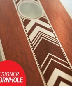 Skip's Garage Chevron Dotted Cornhole Board Set, Includes 2 Boards, 8 Bags + Optional Accessories