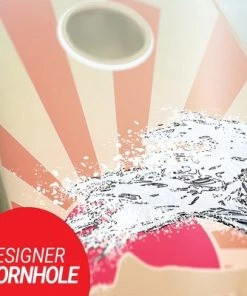 Skip's Garage Waves Cornhole Board Set, Includes 2 Boards, 8 Bags + Optional Accessories