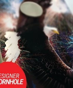 Skip's Garage Bald Eagle Fireworks Cornhole Board Set, Includes 2 Boards, 8 Bags + Optional Accessories