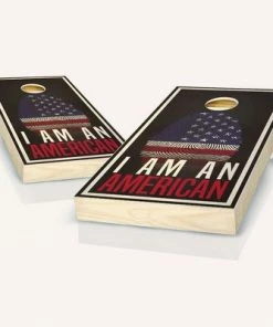 Skip's Garage I Am An American Cornhole Board Set, Includes 2 Boards, 8 Bags + Optional Accessories -Lawn Games Sales unnamed file 2590