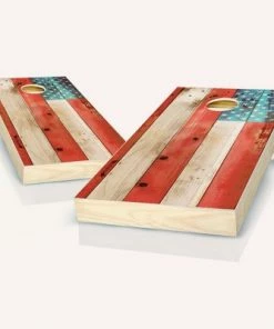 Skip's Garage American Flag Distressed Cornhole Board Set, Includes 2 Boards, 8 Bags + Optional Accessories -Lawn Games Sales unnamed file 2603