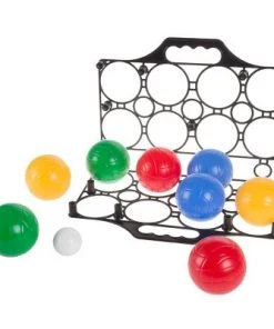 Toy Time Beginner Bocce Ball Set With Carrying Case, 8 Balls, and Pallino