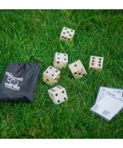 Yard Games YardGames 2.5 Inch Giant Outdoor Indoor Hand Sanded Wooden Dice Set with Laminated Scorecards and Carrying Case Fun For Kids and Adults of All Ages -Lawn Games Sales unnamed file 2698