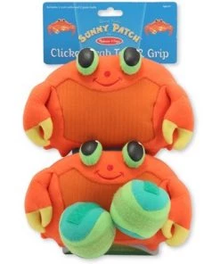 Melissa & Doug Melissa & Doug Sunny Patch Clicker Crab Toss and Grip Catching Game With 2 Balls
