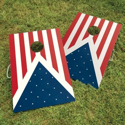 Triumph Sports Triumph Patriotic Tournament Outdoor Moisture Resistant Portable Bean Bag Toss Game Set with 2 Wooden Boards and 8 Bean Bags 3 Triumph Sports Triumph Patriotic Tournament Outdoor Moisture Resistant Portable Bean Bag Toss Game Set with 2 Wooden Boards and 8 Bean Bags