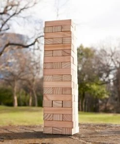 Yard Games On the Go Large Tumbling Timbers Wood Tower Stacking Outdoor Party Game w/ 56 Premium Pine Blocks & Nylon Carrying Case, Starting at 2 Feet -Lawn Games Sales unnamed file 2780