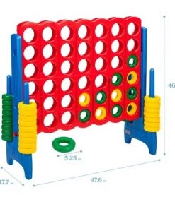 ECR4Kids Jumbo Four-To-Score Giant Game-Indoor/Outdoor 4-In-A-Row Connect