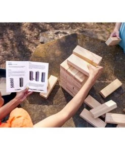 Yard Games YardGames Giant Indoor and Outdoor Tumbling Timbers Wood Stacking Game with 56 Natural Pine Blocks, For Children 8 Years and Up -Lawn Games Sales unnamed file 2815