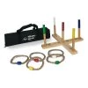 Yard Games YardGames Portable On the Go Outdoor Playground Wooden Frame 5 Rope Ring Toss Lawn Party Game with Carrying Case & Color Weighted Markers (2 Pack)