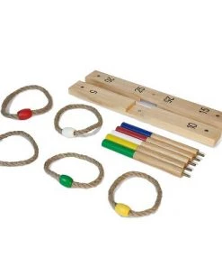 Yard Games YardGames Portable On the Go Outdoor Playground Wooden Frame 5 Rope Ring Toss Lawn Party Game with Carrying Case & Color Weighted Markers (2 Pack) -Lawn Games Sales unnamed file 2827