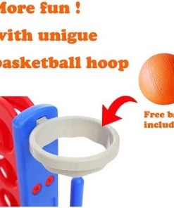 SDADI Giant 64 Inch 4-In-A-Row Hoop Connect Strategy Game and Basketball Indoor/Outdoor Family Fun Board for Toddlers, Kids, Adults, Blue and Red -Lawn Games Sales unnamed file 2835