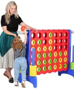 SDADI Giant 64 Inch 4-In-A-Row Hoop Connect Strategy Game and Basketball Indoor/Outdoor Family Fun Board for Toddlers, Kids, Adults, Blue and Red -Lawn Games Sales unnamed file 2836