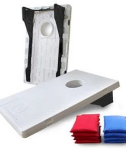 Driveway Games EZ Carry Portable All Weather Cornhole Bag Toss Game Travel Set w/ 2 Collapsible Boards and 8 Regulation Beanbags for Backyard Parties