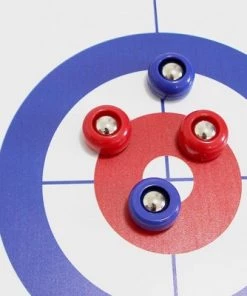 Yard Games YardGames 2 in 1 Curling and Shuffleboard Tabletop Indoor Outdoor Backyard Game Set with 8 Rolling Discs for Kids and Adults, Brown -Lawn Games Sales unnamed file 2861