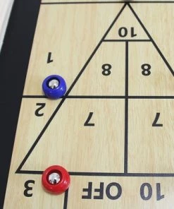 Yard Games YardGames 2 in 1 Curling and Shuffleboard Tabletop Indoor Outdoor Backyard Game Set with 8 Rolling Discs for Kids and Adults, Brown -Lawn Games Sales unnamed file 2862