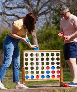 Yard Games YardGames 3 x 2 Feet Premium Wooden Giant 4 In a Row Yard and Backyard Multi Player Outdoor Lawn Game Set for Parties, BBQs, and More (2 Pack) -Lawn Games Sales unnamed file 2882