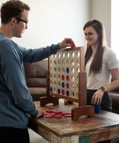 Yard Games YardGames 1.8 x 2 Feet Large 4 Connect In a Row Indoor Outdoor Backyard Lawn Multi Player Board Game for Kids and Adults, Brown -Lawn Games Sales unnamed file 2906