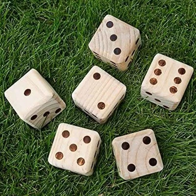 Yard Games YardGames 3.5 Inch Giant Outdoor Indoor Hand Sanded Wooden Dice Set w/ Laminated Scorecards & Carrying Case, Fun For Kids and Adults (2 Pack) 6 Yard Games YardGames 3.5 Inch Giant Outdoor Indoor Hand Sanded Wooden Dice Set w/ Laminated Scorecards & Carrying Case, Fun For Kids and Adults (2 Pack) - Image 4
