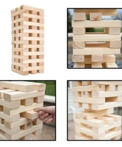 Toy Time Nontraditional Giant Wooden Blocks Outdoor Tower Stacking Game -Lawn Games Sales unnamed file 2968