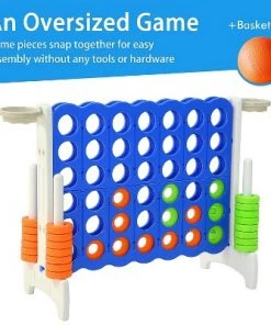 SDADI Giant Jumbo 4-in-a-Row Connect Game Indoor/Outdoor Family Kids Yard Game with 2 Basketballs Hoops, 42 Play Rings, and Mini Basketball 8 SDADI Giant Jumbo 4-in-a-Row Connect Game Indoor/Outdoor Family Kids Yard Game with 2 Basketballs Hoops, 42 Play Rings, and Mini Basketball -Lawn Games Sales unnamed file 2972
