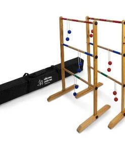 Yard Games YardGames Kubb Premium Wooden Game Set Bundle w/ Scatter Toss Target Lawn Game Skittles Set, Wooden Outdoor Double Ladder Toss Game Set -Lawn Games Sales unnamed file 3017