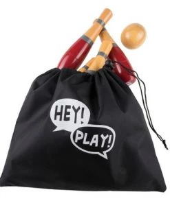 Toy Time Lawn Bowling Game/Skittle Ball Set With Mesh Bag - 13 pcs