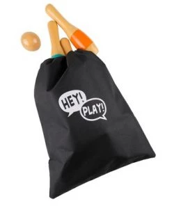 Toy Time Skittle Ball and Lawn Bowling Game with Storage Bag for Indoor/Outdoor Use